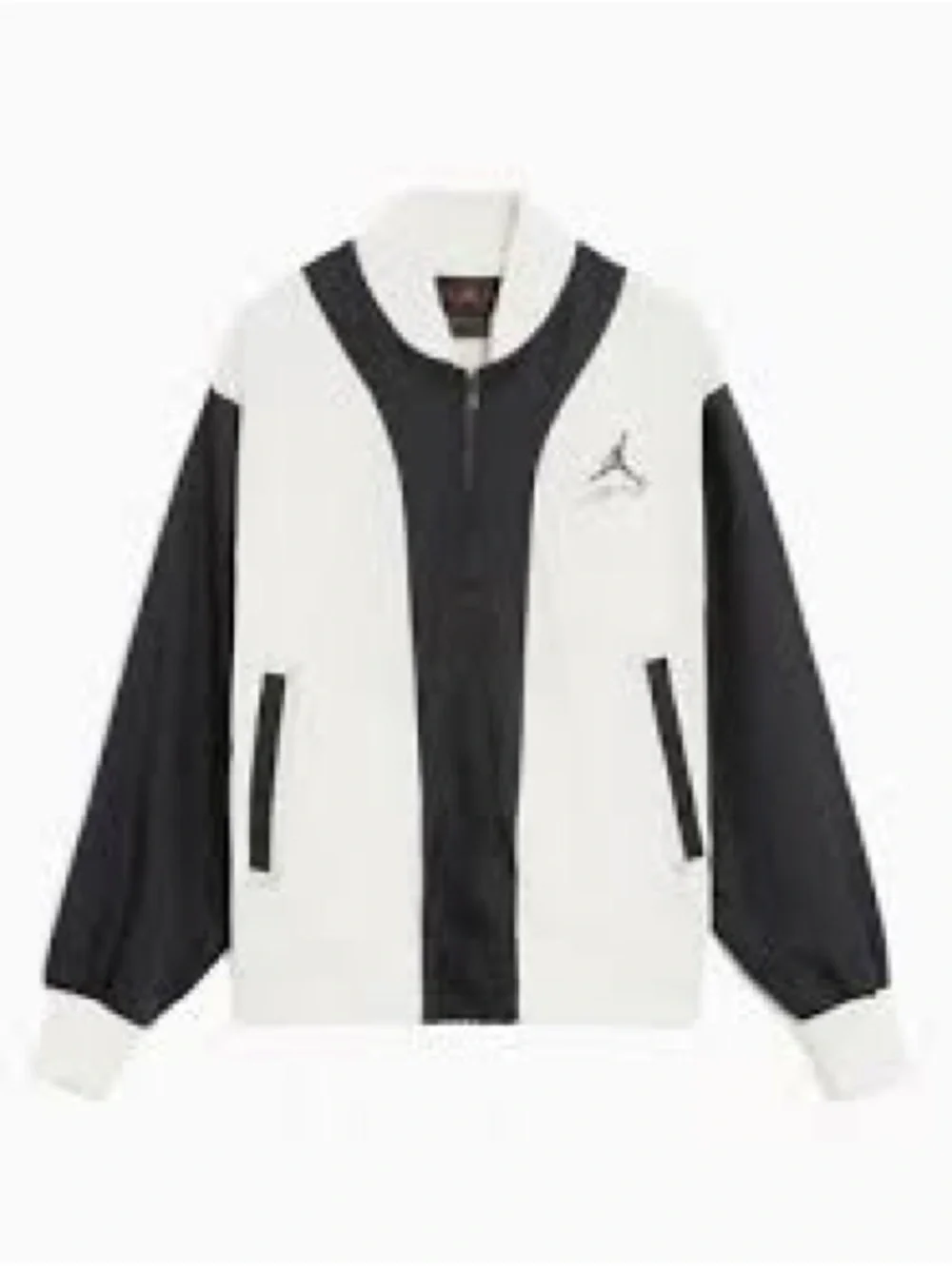 Jordan Flight MVP Black Off White Nylon Varsity Streetwear Y2K Bomber Jacket S